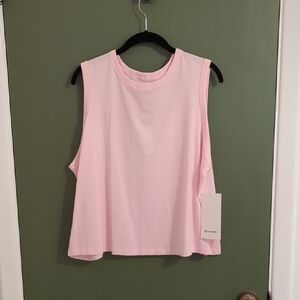 Lululemon Classic Fit Cotton Blend Tank in Strawberry Milkshake  Size 18